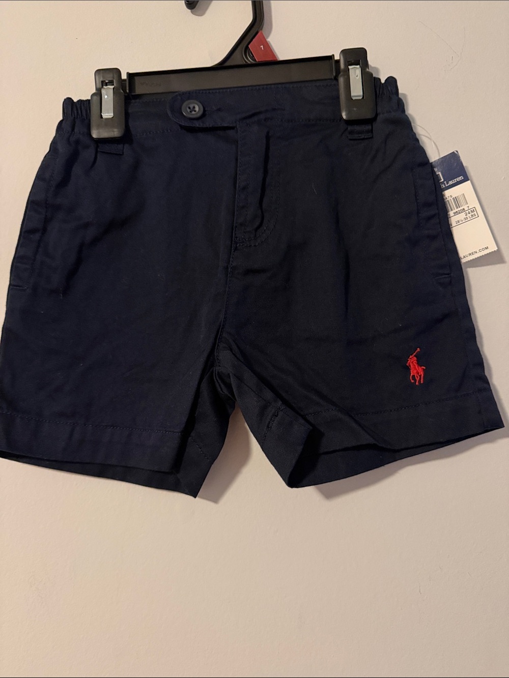 Polo by Ralph Lauren Navy Cotton Shorts with Red Pony